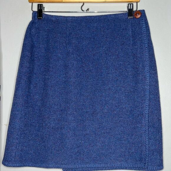 Ann Taylor wrap style wool blend mini skirt, size medium - Picture 1 of 7